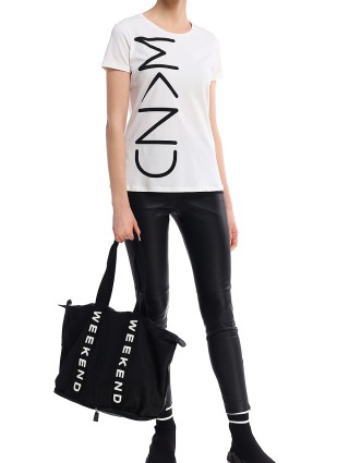 Чёрные леггинсы WEEKEND MAX MARA: фото 3 - Invogue